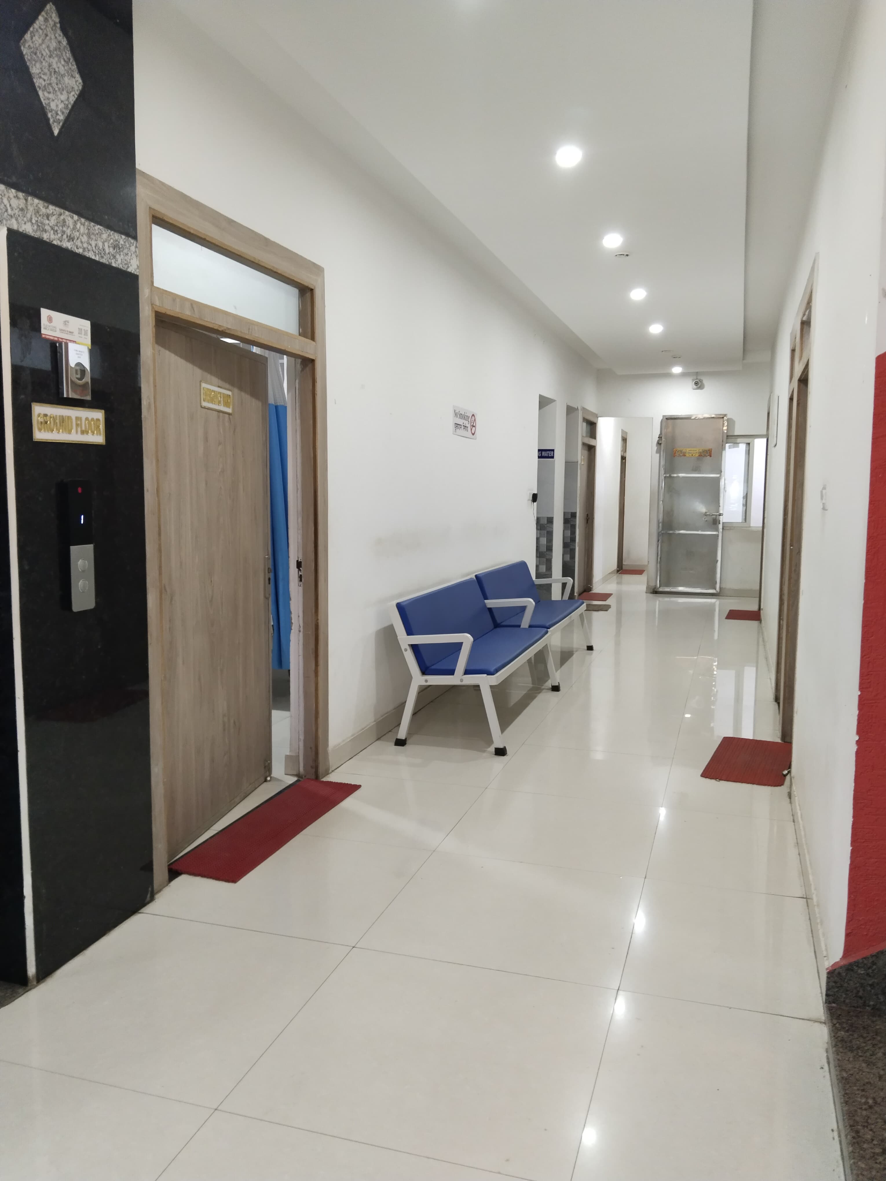 Bright corridor of Navya Hospital Patna