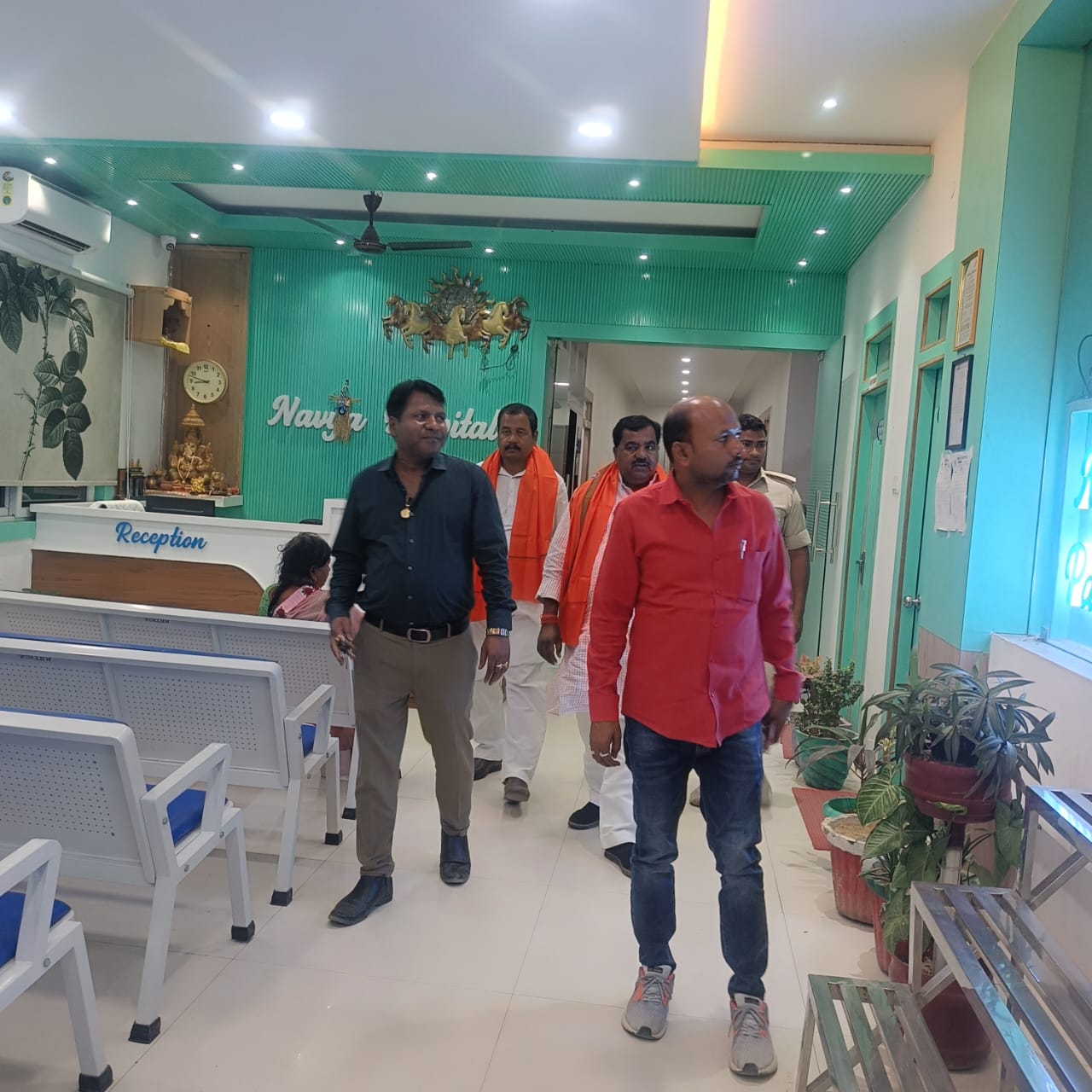 Community and dignitaries visiting Navya Hospital
